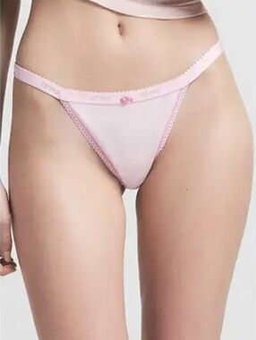 Skims Cotton Picot Rose String Bikini